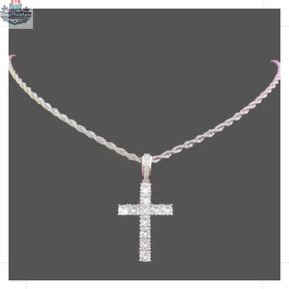 Elevate Your Style with the Silver Cross Rope Chain Necklace - Shopthatapp.ca