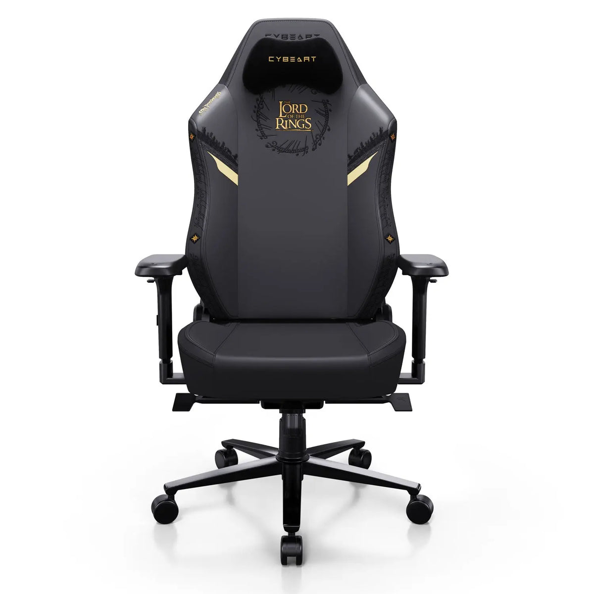 Cybeart Lord of the Rings black gaming chair with ergonomic design and detailed LOTR-themed upholstery.