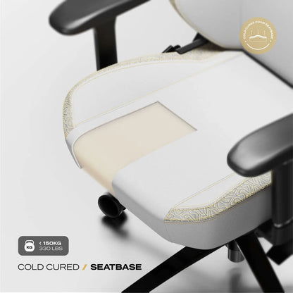 Cybeart NEO Lunar Edition gaming chair with black and gray design, ergonomic shape, and adjustable armrests for comfortable gaming.