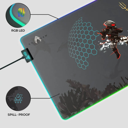 Cybeart Aquaman Black Manta gaming mouse pad featuring detailed aquatic-themed design for gaming enthusiasts.