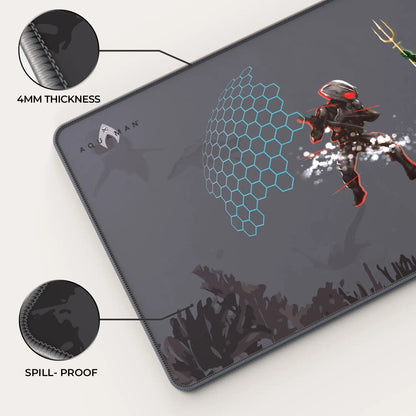 Cybeart Aquaman Black Manta gaming mouse pad with detailed underwater design, perfect for gaming enthusiasts.