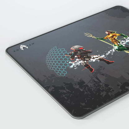 Cybeart Aquaman Black Manta gaming mouse pad with detailed aquatic artwork, ideal for gaming enthusiasts.