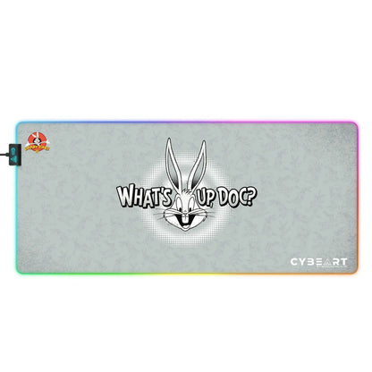 Cybeart Bugs Bunny mouse pad for gamers, featuring Speed and Precision design, ideal for gaming and computer use.