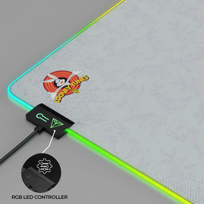 Bugs Bunny themed gaming mouse pad by Cybeart, featuring colorful Bugs Bunny illustration on smooth surface for precise gaming.