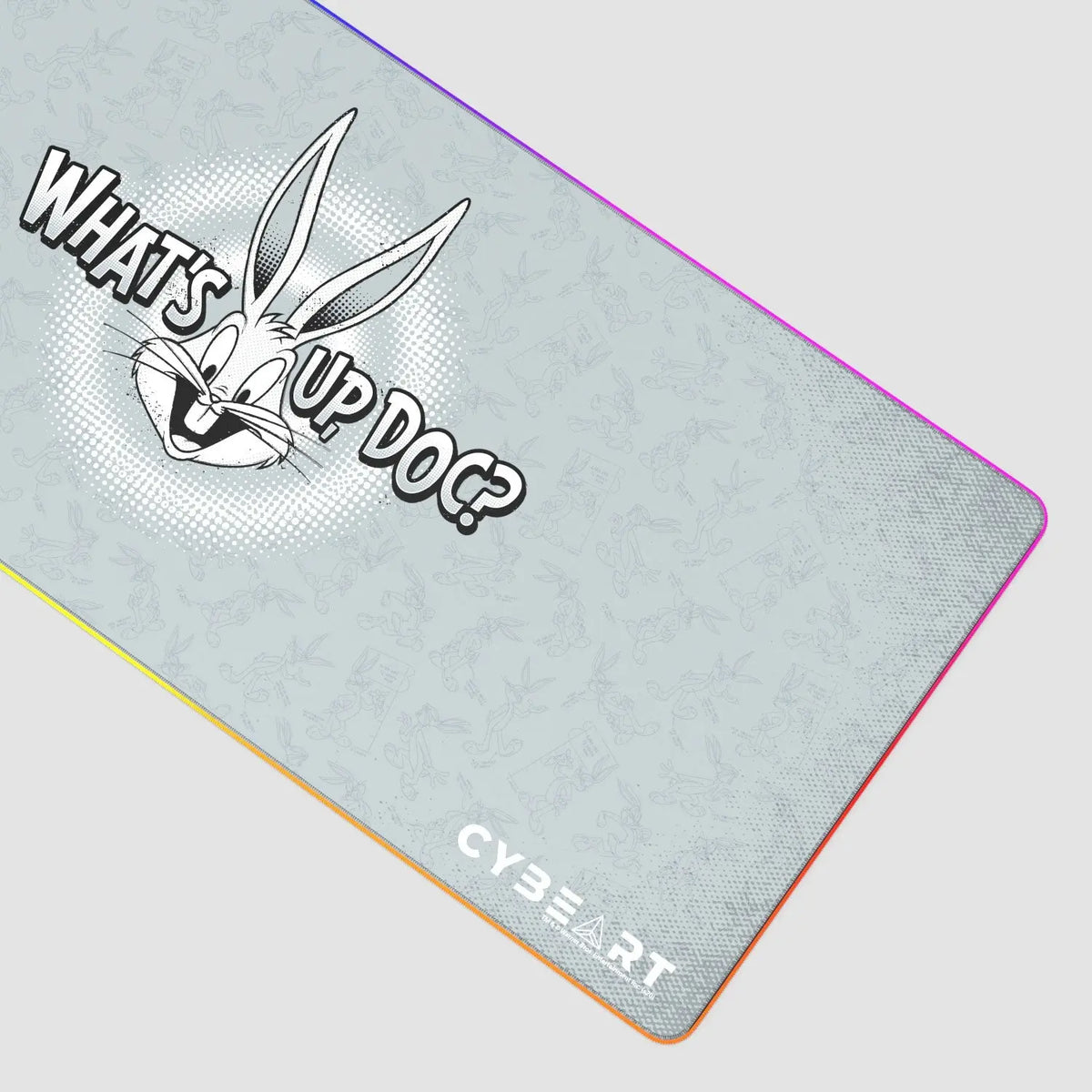 Cybeart Bugs Bunny mouse pad for gamers, featuring vibrant Bugs Bunny design, ideal for speed and precision gaming.