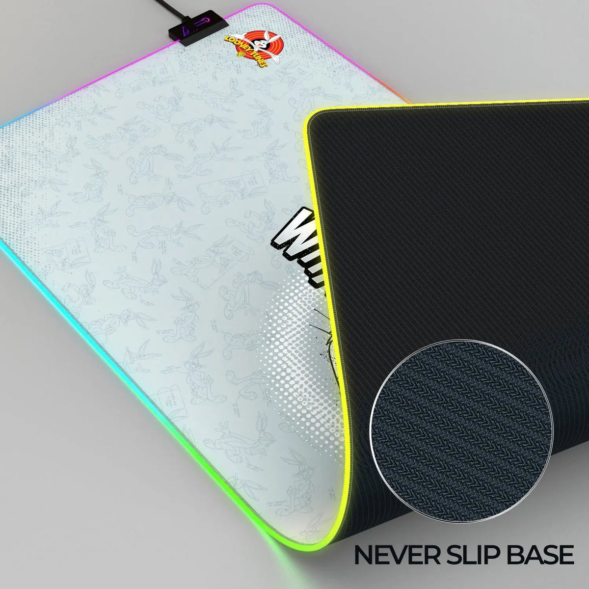 Cybeart Bugs Bunny mouse pad for gamers, featuring vibrant cartoon design and smooth surface for speed and precision gaming.