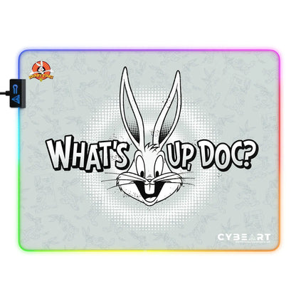 Bugs Bunny themed gaming mouse pad by Cybeart featuring a colorful Bugs Bunny design, ideal for speed and precision gaming.