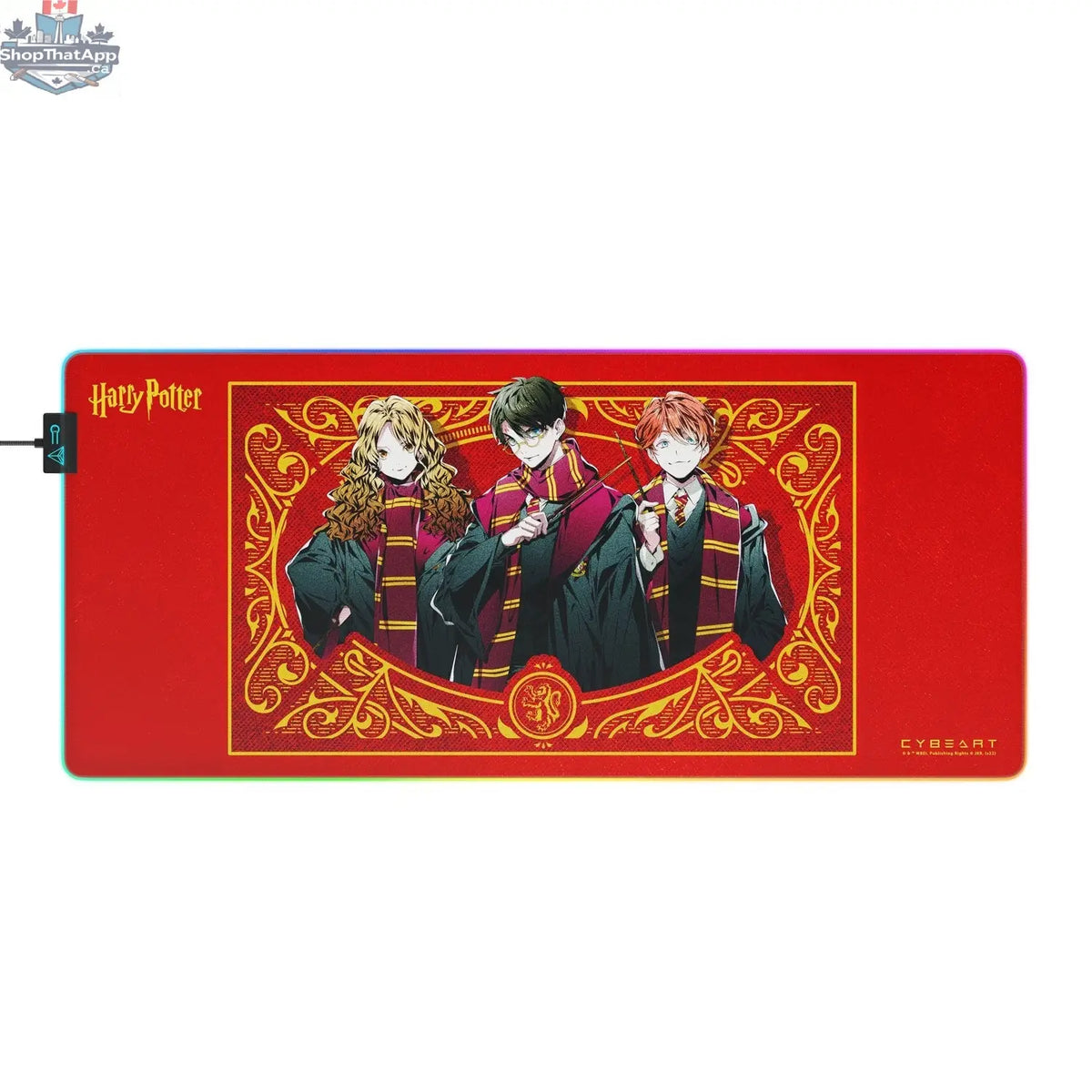 Harry Potter themed mouse pad for gamers by Cybeart, featuring magical designs perfect for gaming setups and Harry Potter fans.