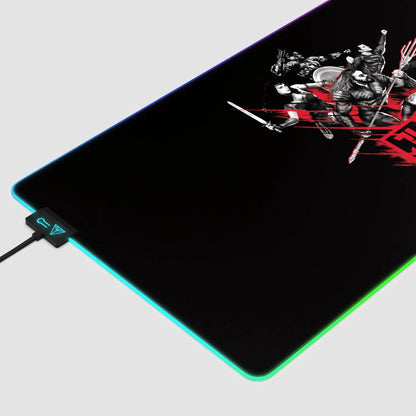 Cyberart Justice League gaming mouse pad featuring superhero graphics, designed for a ready-for-fight gaming experience.