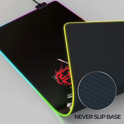 Cybeart Justice League gaming mouse pad featuring superhero graphics, designed for an immersive fight gaming experience.