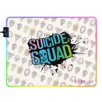 Cybeart Suicide Squad mouse pad featuring vibrant artwork, ideal for gaming and computer use.