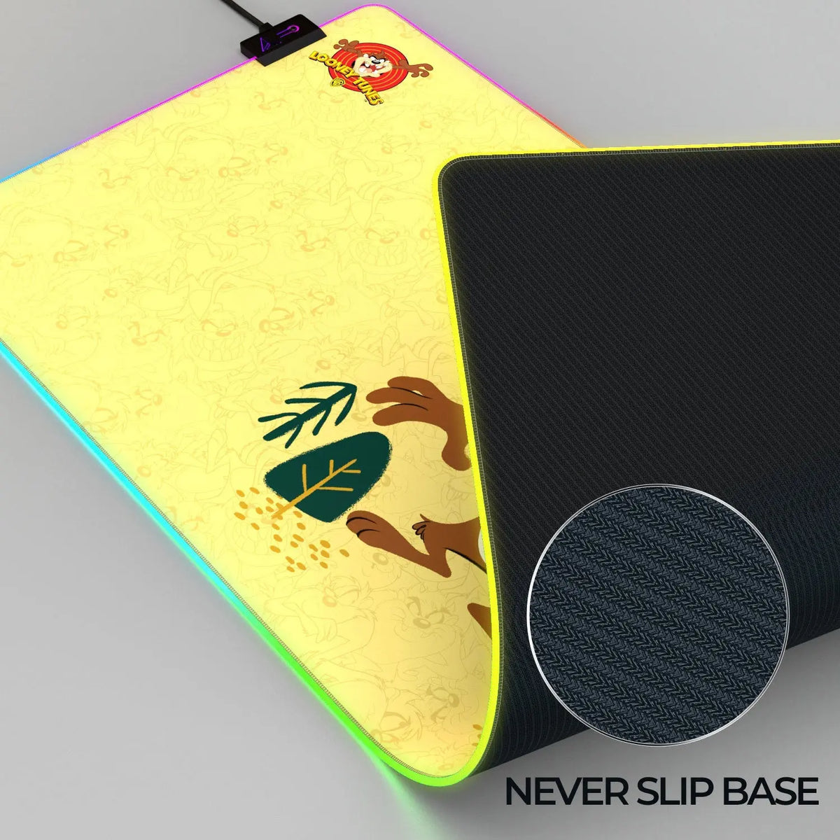 Cybeart TAZ Tasmanian Devil gaming mouse pad with vibrant design, large surface, ideal for gaming performance and precision.
