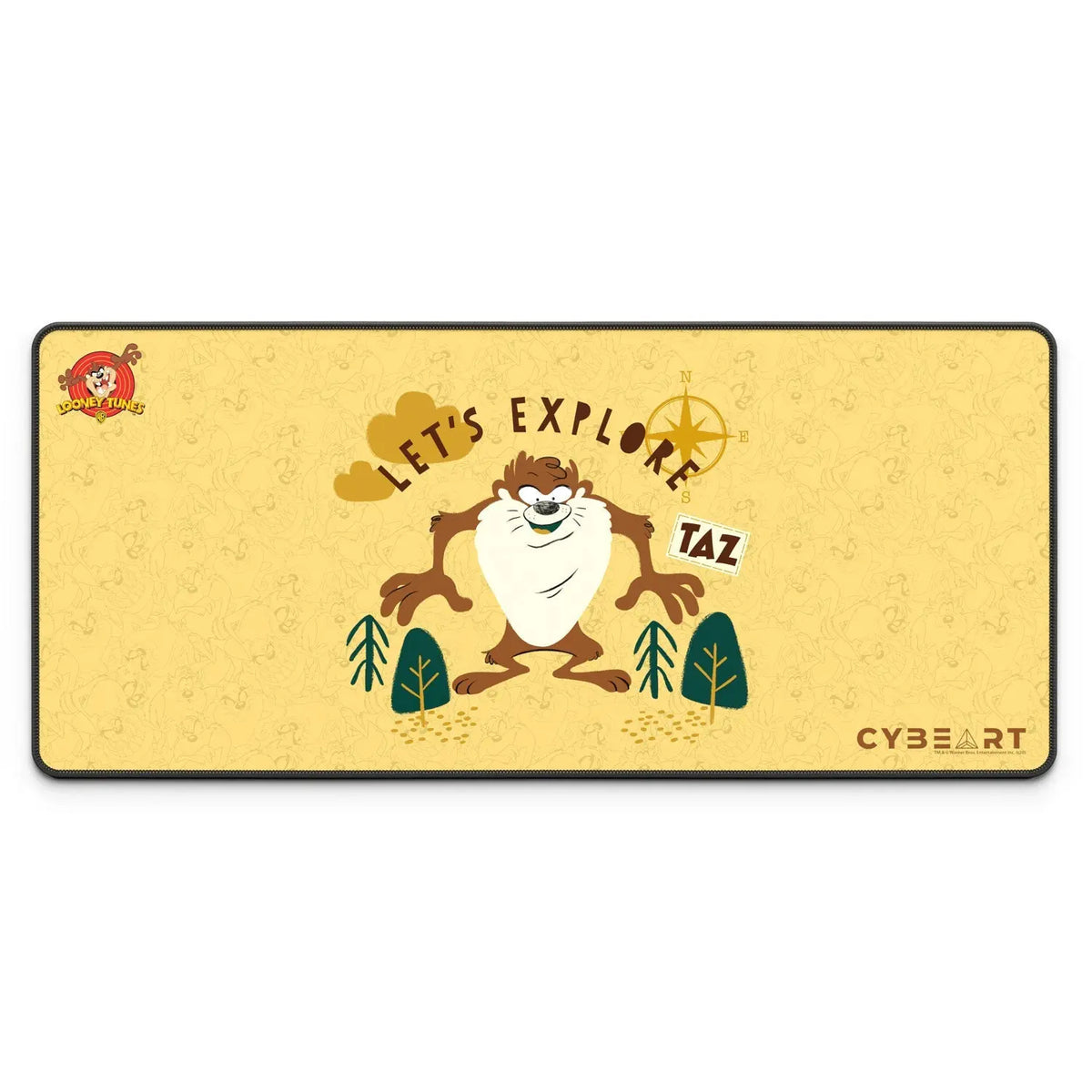 Cybeart TAZ Tasmanian Devil gaming mouse pad with bold design, offering smooth surface for ultimate gaming performance.