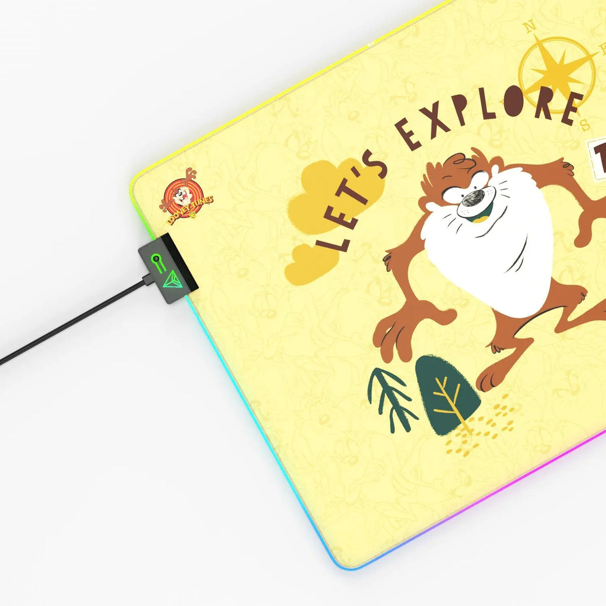 Cybeart TAZ Tasmanian Devil gaming mouse pad with vibrant design, large surface, and smooth fabric for optimal gaming performance.