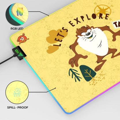 Cybeart TAZ Tasmanian Devil gaming mouse pad with vibrant design, large surface, ideal for enhanced gaming performance.