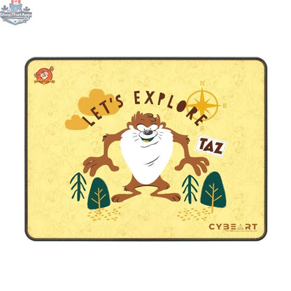 Cybeart TAZ Tasmanian Devil gaming mouse pad with vibrant design, smooth surface, and non-slip base for ultimate gaming performance.