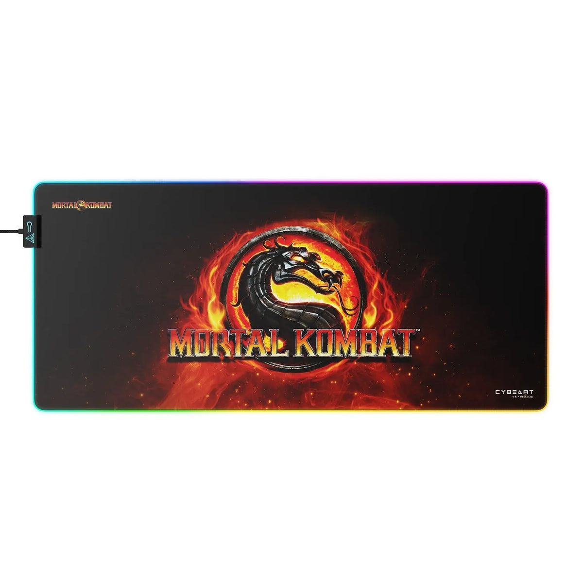 Cybeart Mortal Kombat mouse pad featuring vibrant gaming graphics, providing a smooth surface for ultimate gaming experience.