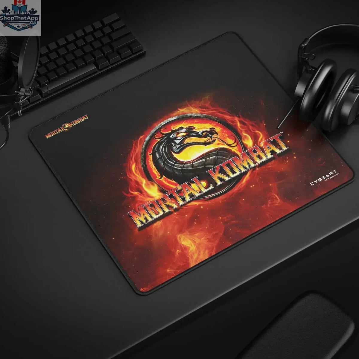Cybeart Mortal Kombat mouse pad with detailed graphics, large gaming surface, ideal for competitive gaming and smooth mouse movement