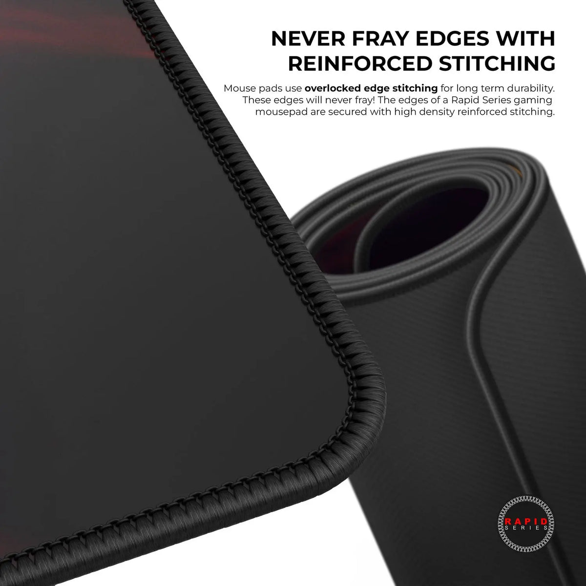 Cybeart The Flash gaming mouse pad with vibrant red and black design, smooth surface for precise mouse movement.