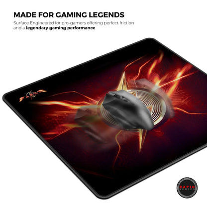Cyberart The Flash gaming mouse pad with vibrant speed-themed design, large surface for gaming precision.