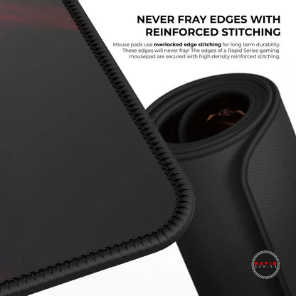 Cybeart The Flash gaming mouse pad featuring a vibrant lightning design and smooth surface for precise mouse movement.