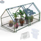 Portable mini greenhouse with roll-up zipper doors, waterproof UV-resistant PVC cover, for indoor outdoor garden, patio, and yard.