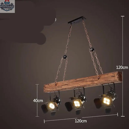 Bar American Chandelier Retro Chandelier Creative Lamp - Shopthatapp.ca