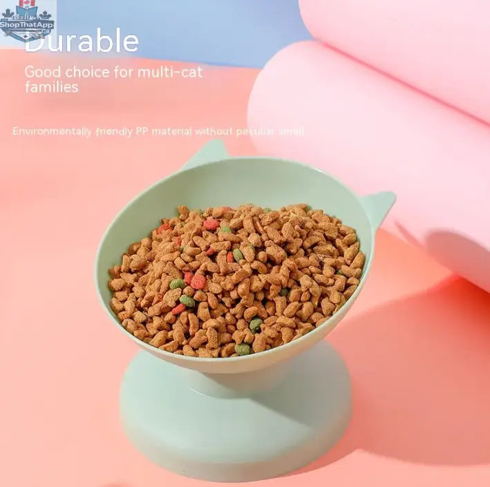 Oversize Cat Food Bowl — Durable Plastic Pet Dish in 6 Colors - Shopthatapp.ca