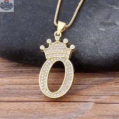 Letter Pendant with Chain - Gold - Shopthatapp.ca