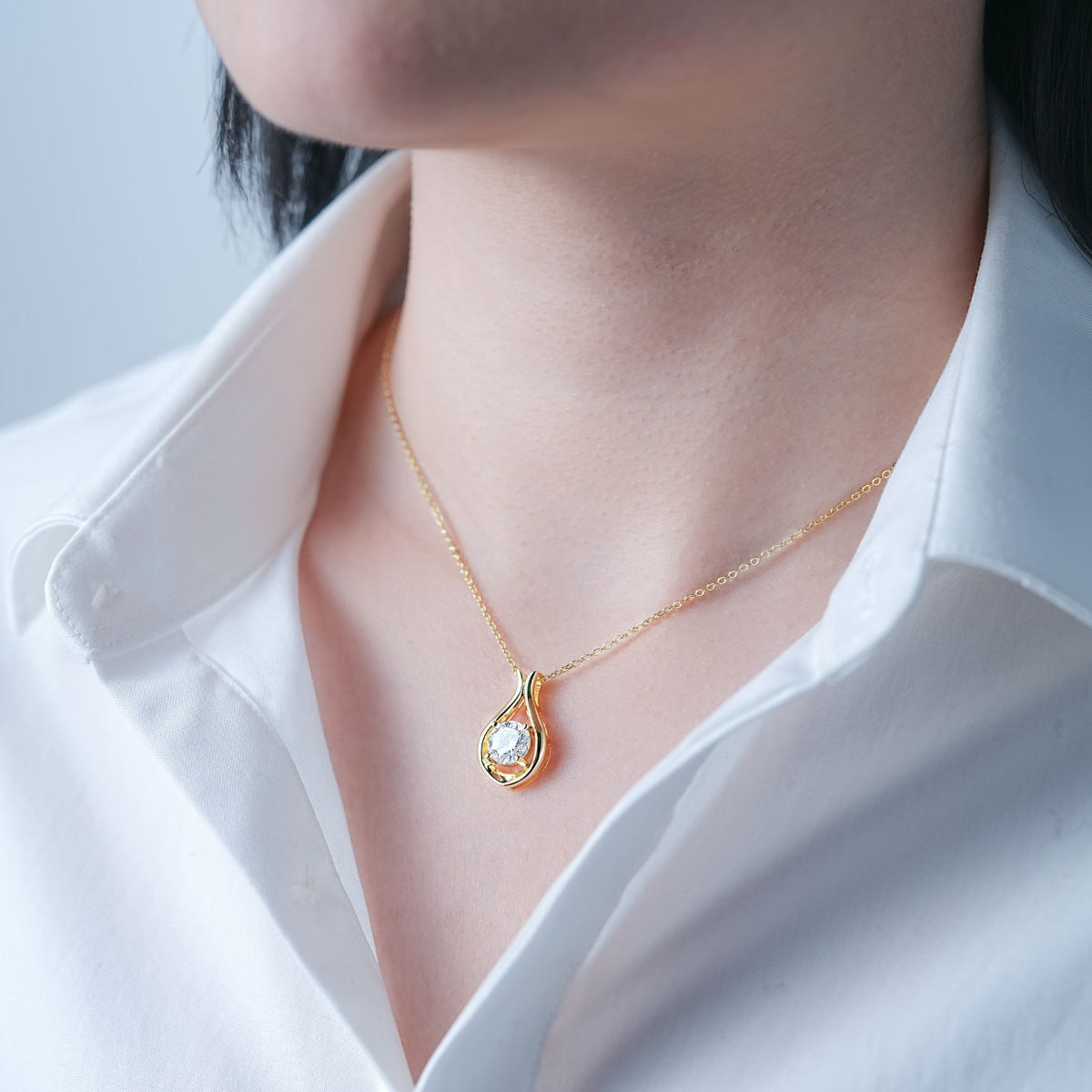 2 Carat Moissanite Necklace in 925 Sterling Silver Pendant - Shopthatapp.ca