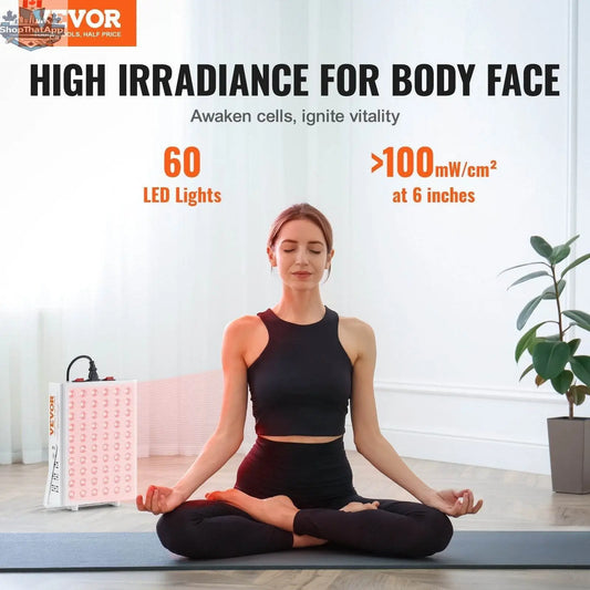 Infrared LED therapy lamp with 3 modes, designed for yoga and light therapy, by EX-STOCK Canada.