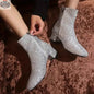 Women's Fashion Chunky Heel Boots – Cozy Faux Fur Detail Slip-On Shoes - Shopthatapp.ca