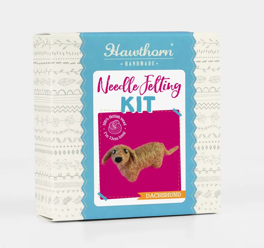 Hawthorn Handmade - Dachshund Mini Felting Kit - Shopthatapp.ca