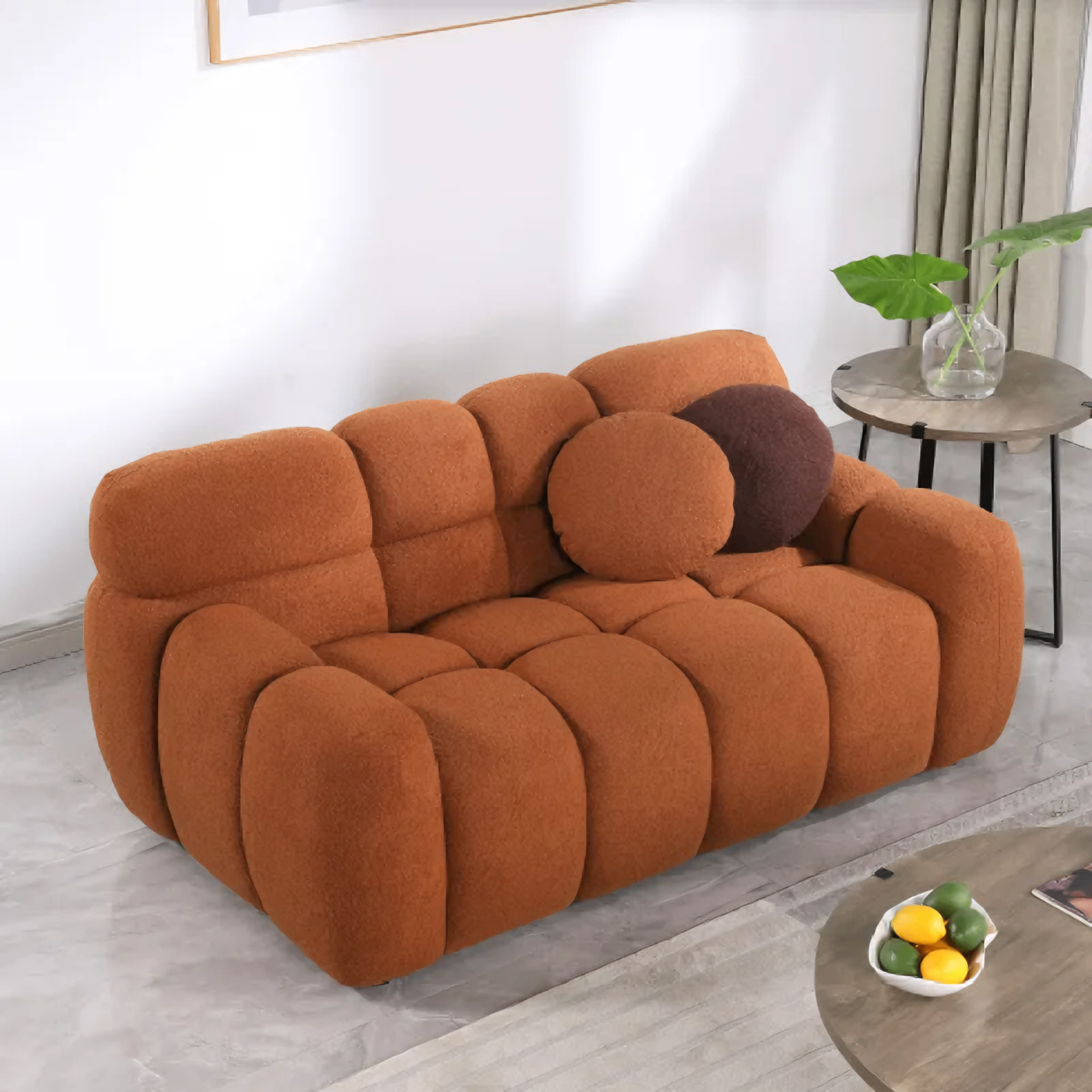 LuneluX 65" Bouclé Marshmallow Sofa-U.S. and Canadian Comfort Edition - Shopthatapp.ca