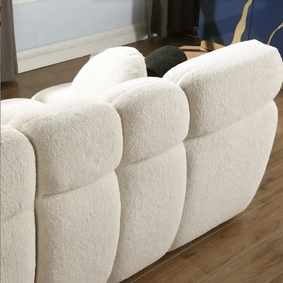 Black ergonomic Henry high back office chair by SLOTH Nation, designed for home or office use with LuneluX Bouclé sofa compatibility