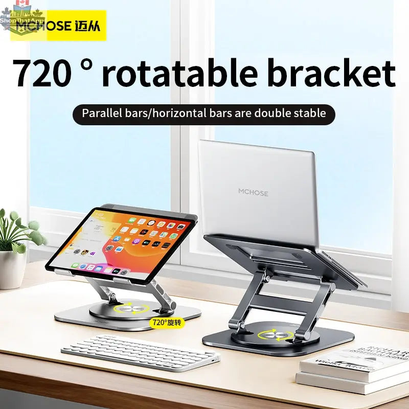 Adjustable Aluminum Laptop Stand for Desk and iPad - Shopthatapp.ca