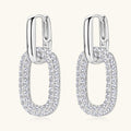 2.16 Carat Moissanite Silver Earrings in 925 Sterling Silver - Shopthatapp.ca