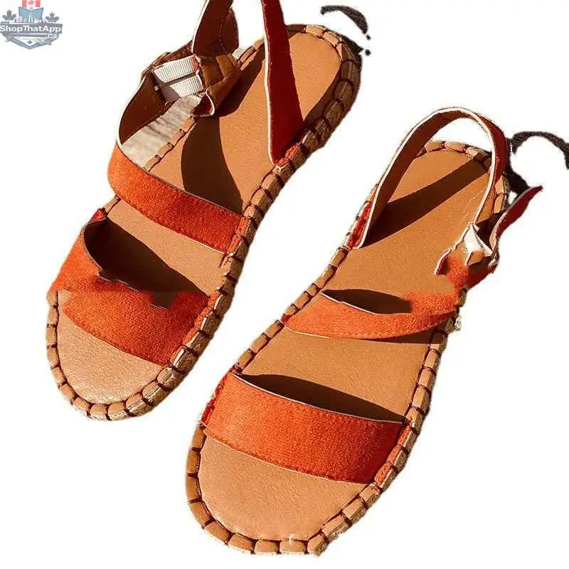 Side Buckle One Strap Fashion Ladies Sandals - Shopthatapp.ca