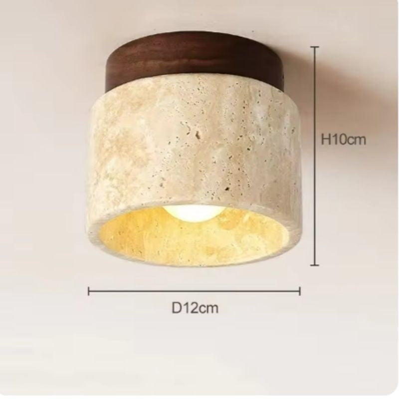 Japanese Style Trendy Yellow Cave Style Ceiling Light For Home Use