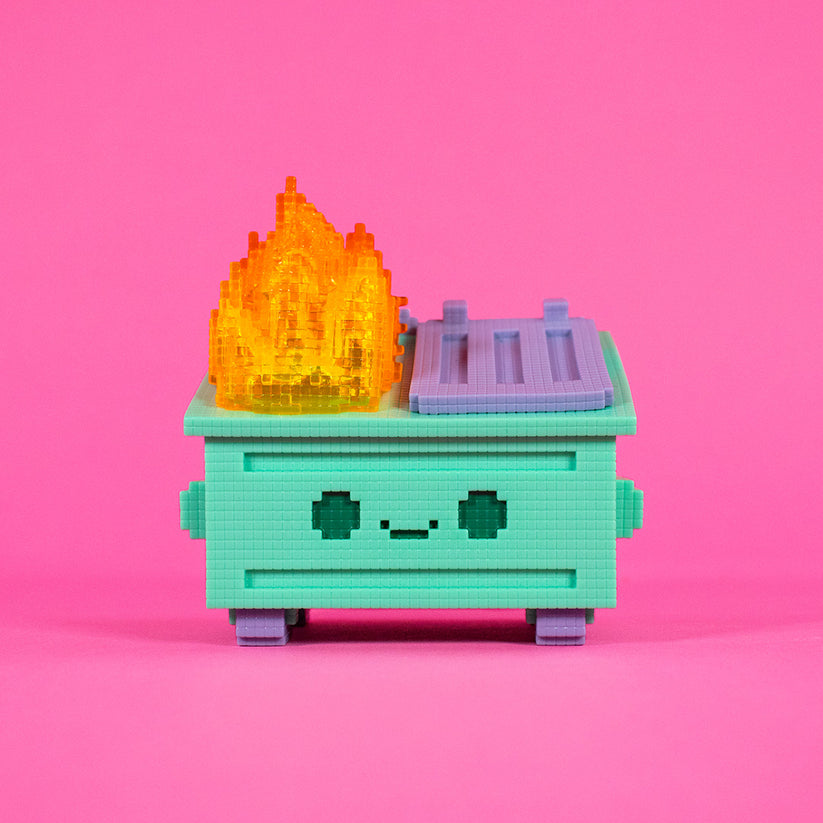 8-Bit Dumpster Fire Vinyl Figure by 100% Soft - Www.Shopthatapp.ca
