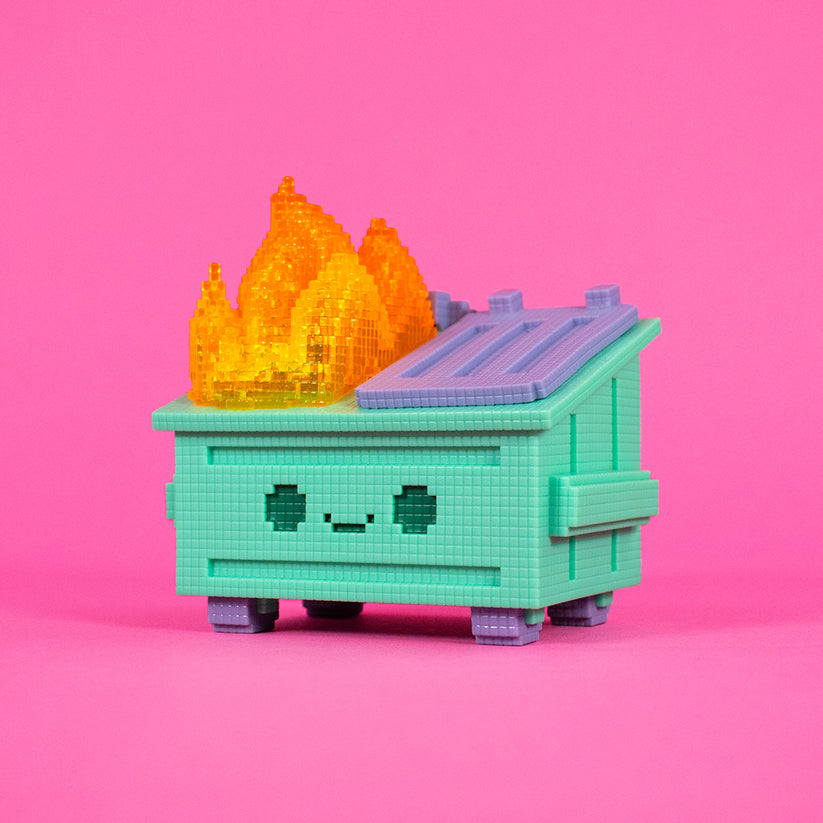 8-Bit Dumpster Fire Vinyl Figure by 100% Soft - Www.Shopthatapp.ca