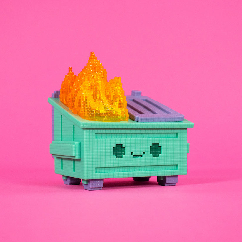 8-Bit Dumpster Fire Vinyl Figure by 100% Soft - Www.Shopthatapp.ca