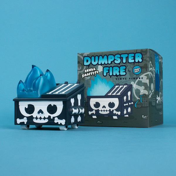 Skull Graffiti Dumpster Fire Vinyl Figure by 100% Soft - Www.Shopthatapp.ca
