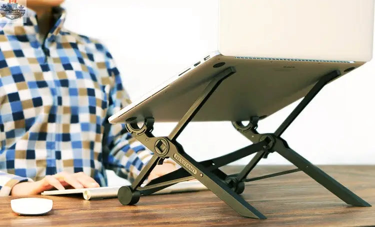 Folding portable lifting laptop computer stand - Shopthatapp.ca