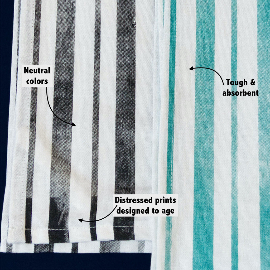 Stripes in Distress: Tea Towels - Shopthatapp.ca
