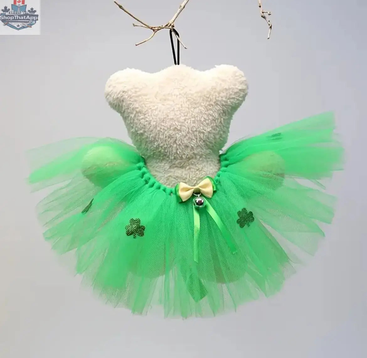 Saint Patrick's Day Dog Outfit - Festive Luxury Tutu and Bow for Stylish Dogs - Shopthatapp.ca