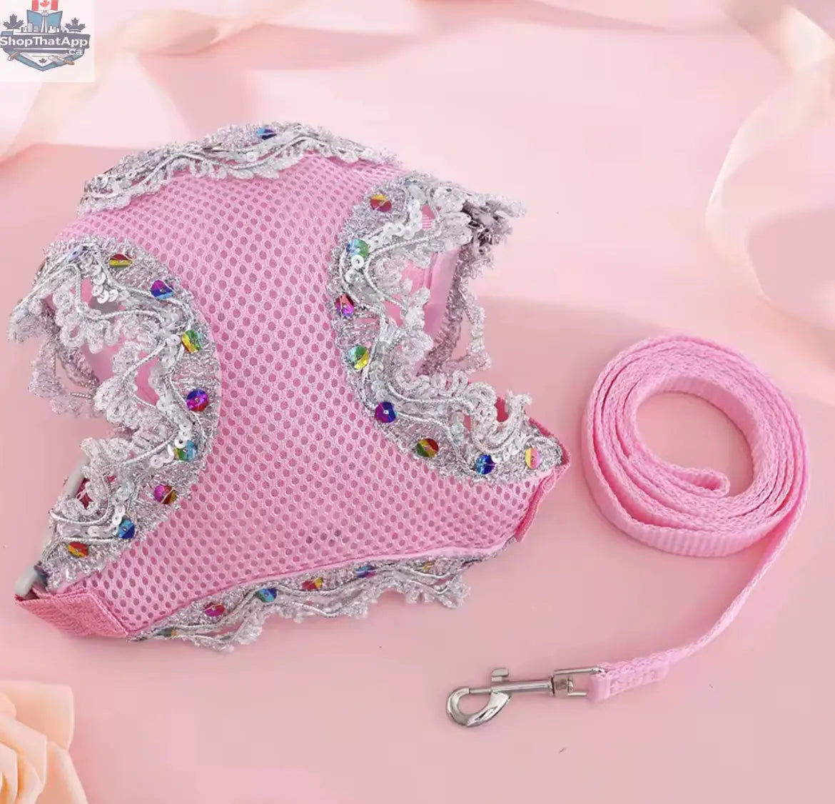 Crystal Lace Luxury Dog Harness and Leash Set – Designer Pet Wear - Shopthatapp.ca