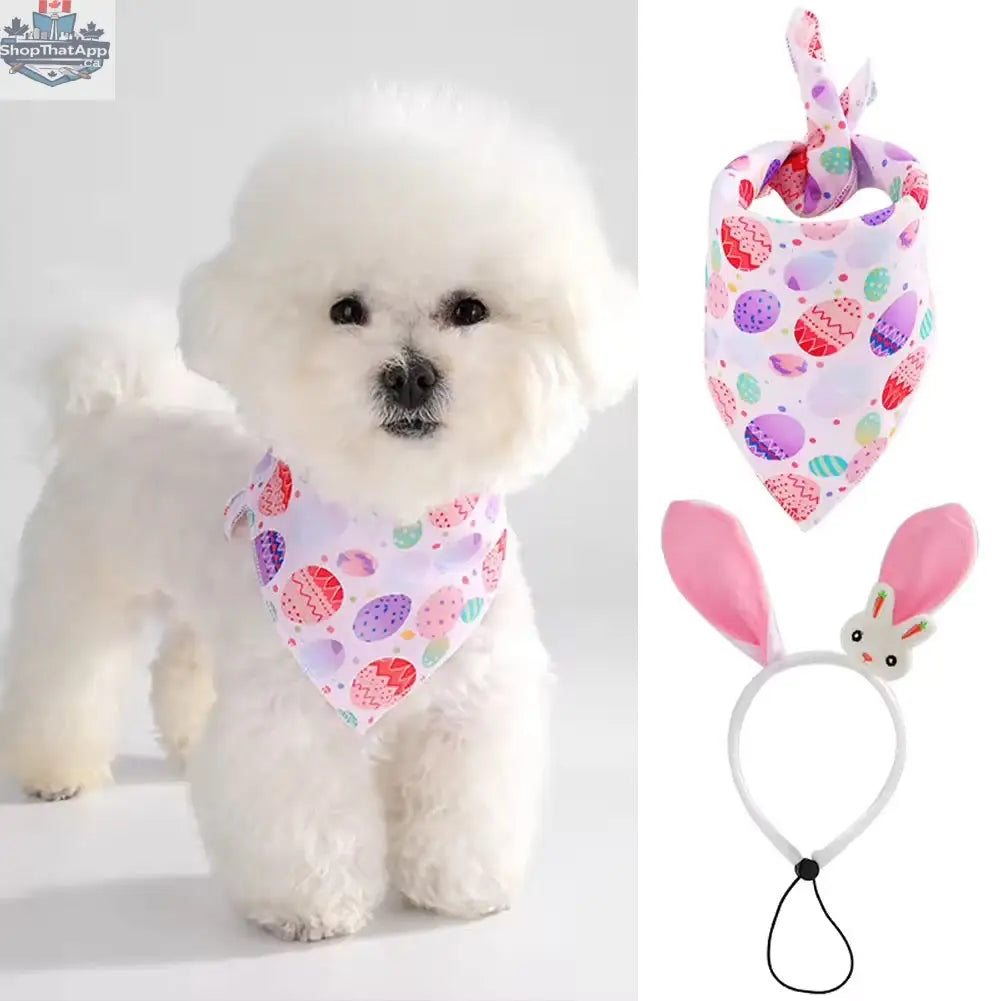 Easter Bunny Dog Outfit - Luxurious Festive Set for Your Pup - Shopthatapp.ca