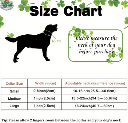 Saint Patrick's Day Dog Collar – Luxurious and Festive Collar for Your Pup - Shopthatapp.ca