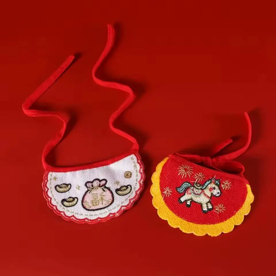 Fortune Blessing Pet Bib for Dogs & Cats | Lunar New Year Accessory - Shopthatapp.ca